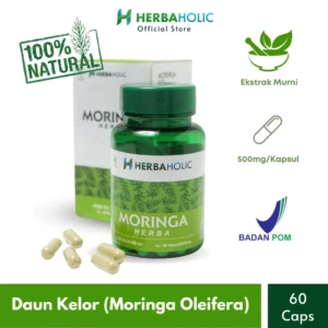 herbaholic.id kapsul ekstrak daun kelor moringa 500 mg 60 capsules