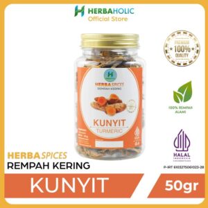 herbaholic.id herbaspice kunyit turmeric rempah kering 50gr