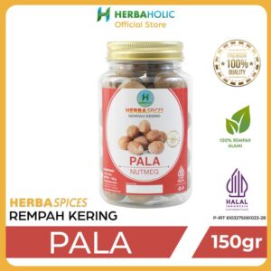 herbaholic.id herbaspice pala bulat nutmeg rempah kering 50gr